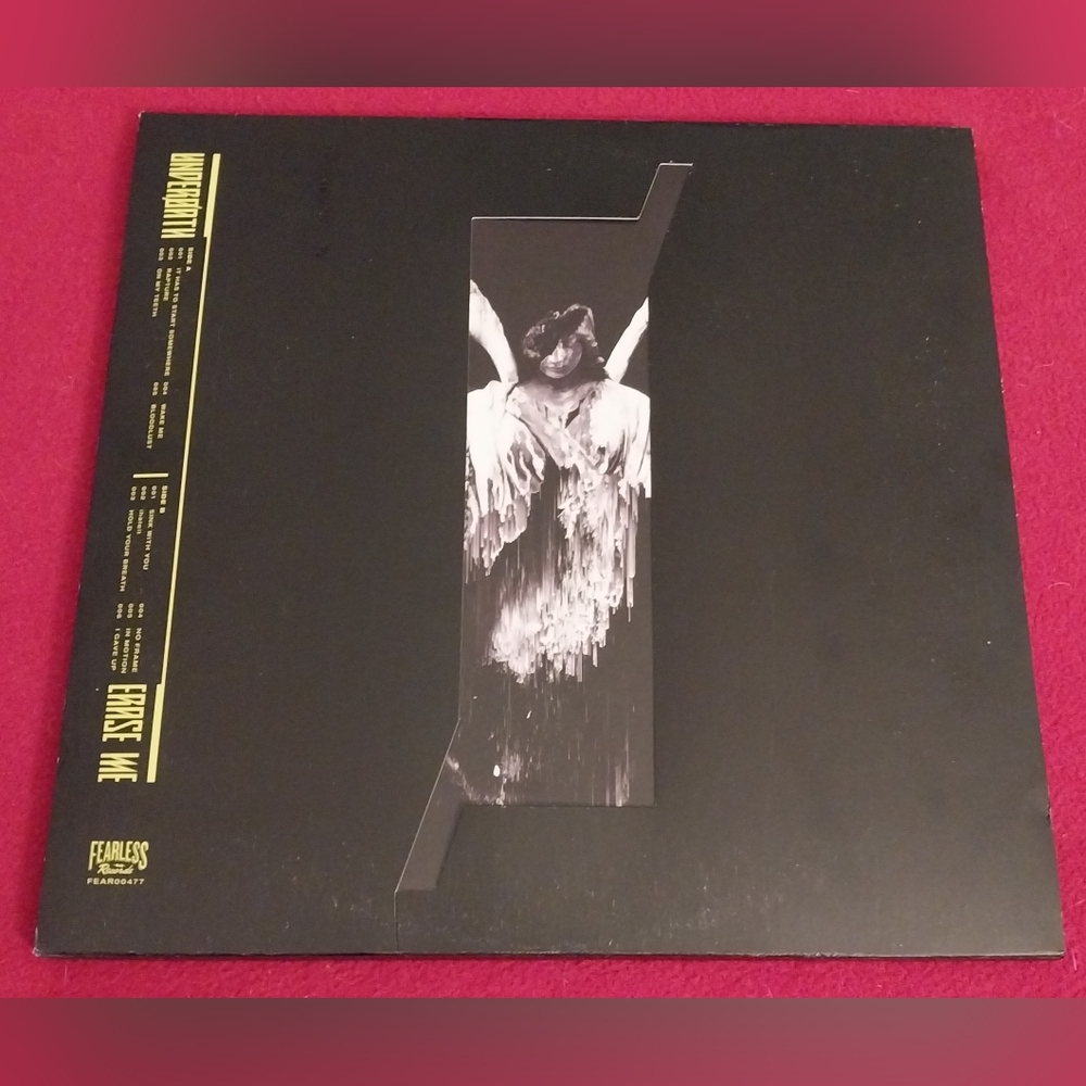 Never Played Underoath Erase Me Vinyl Record Book Triple Fold Out Cover Hardcore
